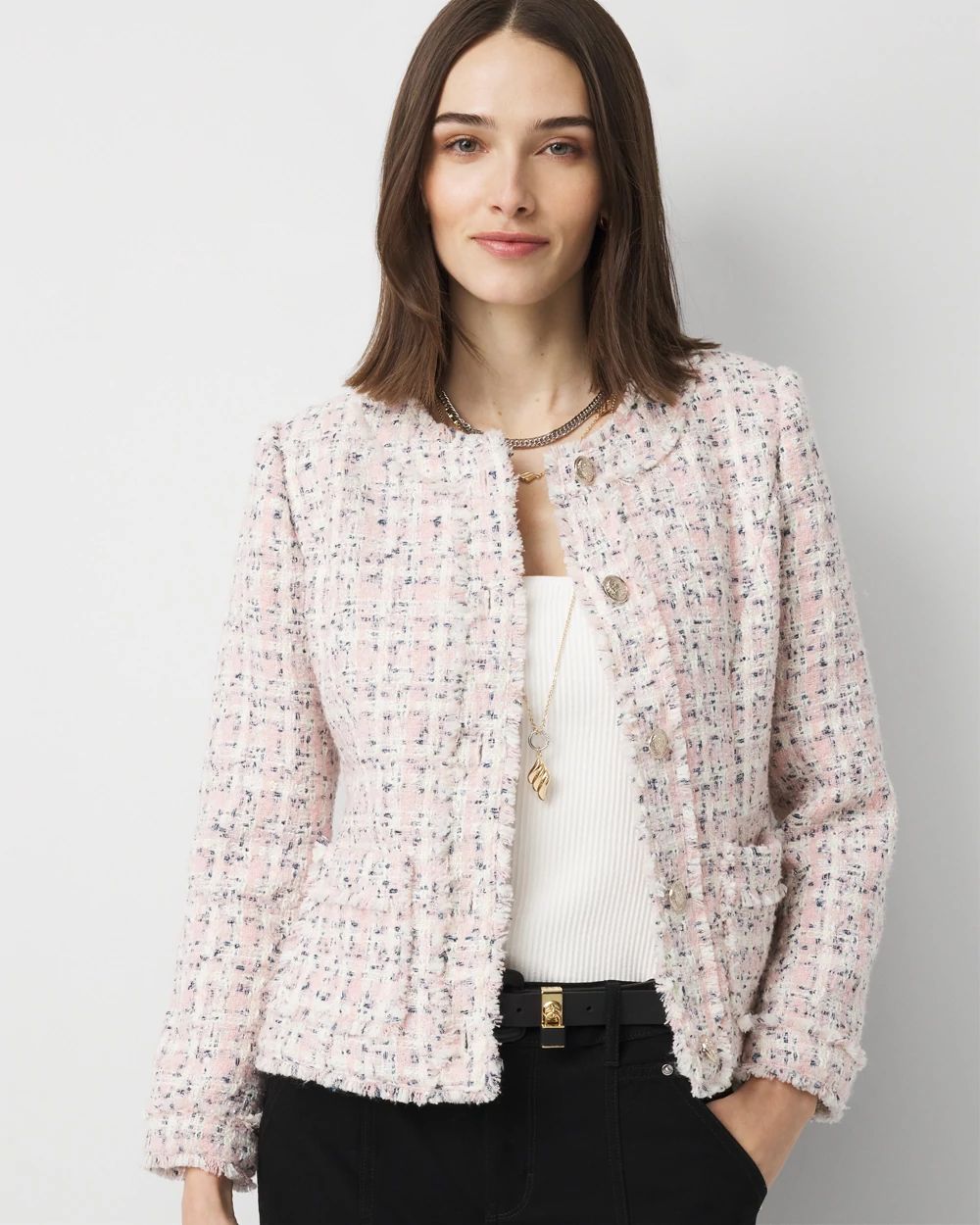 Shimmery Tweed Jacket | White House Black Market